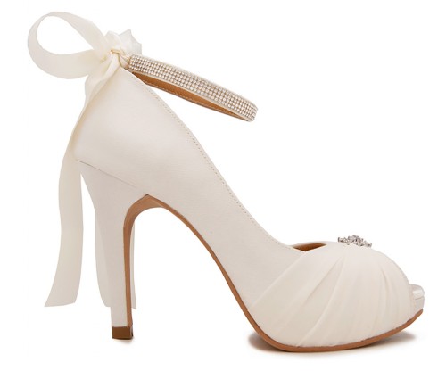 Ivory diamante sale wedding shoes